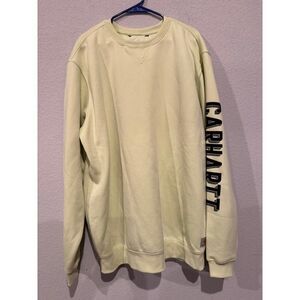 Carhartt Men's‎ Size XL Loose Fit Crewneck Long Sleeve Sweatshirt Yellow